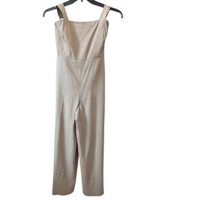 NEW THEORY Tan Sleeveless Crossback Sleek Crunch One-Piece Jumpsuit Size 00